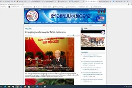 Medios laosianos informan sobre inauguración del XIII Congreso Nacional partidista de Vietnam