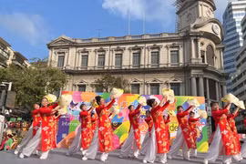 Promoción de cultura vietnamita en desfile internacional en Macao de China