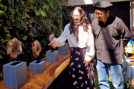Celebran exposición de fotos impresas sobre madera de café