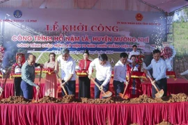 Inauguran construcción del lago Nam La en Dien Bien