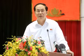 Presidente de Vietnam conversa con electores militares de Ciudad Ho Chi Minh