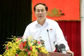 Presidente de Vietnam conversa con electores militares de Ciudad Ho Chi Minh