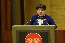 La jefa de la Comisión de Asuntos Sociales de la Asamblea Nacional de Vietnam, Nguyen Thuy Anh. (Fuente: VNA)
