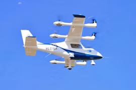 El taxi volador de vehículo aéreo personal/de pasajeros opcionalmente pilotado (OPPAV), fabricado por el Instituto de Investigación Aeroespacial de Corea del Sur y Hyundai Motors Company (Foto: thejakartapost.com)