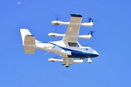 El taxi volador de vehículo aéreo personal/de pasajeros opcionalmente pilotado (OPPAV), fabricado por el Instituto de Investigación Aeroespacial de Corea del Sur y Hyundai Motors Company (Foto: thejakartapost.com)