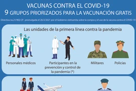 Nueve grupos priorizados para la vacunación gratis en Vietnam