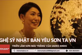 Muestra de pinturas de laca de artista japonesa en Hanoi celebra relaciones Vietnam-Japón