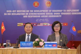 El viceministro de Trabajo, Inválidos de Guerra y Asuntos Sociales de Vietnam, Le Tan Dung, participa en el evento. (Foto: VNA)