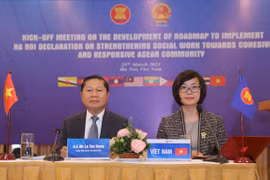 El viceministro de Trabajo, Inválidos de Guerra y Asuntos Sociales de Vietnam, Le Tan Dung, participa en el evento. (Foto: VNA)