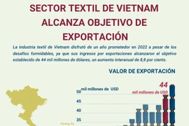 Sector textil de Vietnam alcanza objetivo de exportación