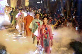 Honran belleza de Ao dai de Vietnam
