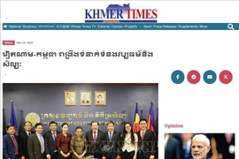 Artículo publicado en el periódico Khmer Times. (Foto: VNA)