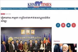 Artículo publicado en el periódico Khmer Times. (Foto: VNA)