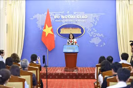 En la rueda de prensa. (Foto: VNA)