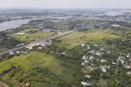 Vista aérea de la isla de Hiep Hoa, donde se implementará el proyecto de área urbana por un valor de unos 2,9 mil millones de dólares. (Fuente: VNA)
