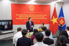 La delegación del FPV se reunió con el Consulado General de Vietnam en Fukuoka y con líderes de las asociaciones de los vietnamitas de la región de Kyushu - Okinawa y del centro-sur de Japón. (Foto: VNA)