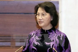 Presidenta del Parlamento de Vietnam recibe al dirigente legislativo de Myanmar
