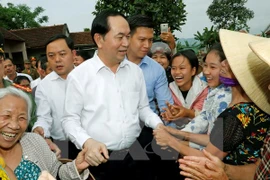 Presidente vietnamita visita comuna ejemplar en modernización rural