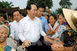 Presidente vietnamita visita comuna ejemplar en modernización rural
