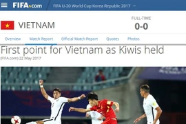 FIFA exalta destacada actuación de Vietnam en Copa Mundial sub-20 