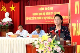 Presidenta de Parlamento vietnamita responde a preguntas de electores 
