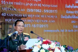 Ministerio de Defensa de Laos celebra aniversario 55 de relaciones con Vietnam