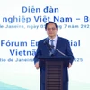 El primer ministro Pham Minh Chinh interviene en el Foro (Fuente: VNA)
