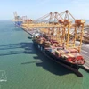 El primer buque comercial atraca oficialmente en los muelles 3 y 4 de la corporación del puerto de Hai Phong. (Foto: VNA)