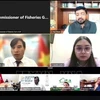 Participantes en el seminario en línea (Foto de captura de pantalla: VNA)