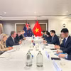 En una reunión celebrada hoy entre el ministro vietnamita de Industria y Comercio, Le Manh Hung, y su homólogo neozelandés de Comercio e Inversión, Todd McClay. (Fuente: VNA)