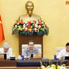 El presidente de la Asamblea Nacional, Tran Thanh Man, habla en el evento. (Fuente: VNA)