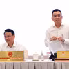 El viceministro de Agricultura y Medio Ambiente Dang Ngoc Diep (derecha) habla en el evento. (Fuente: VNA)