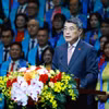 El primer ministro de Vietnam, Le Minh Hung, habla en el evento. (Fuente: VNA)