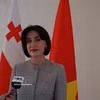 La viceprimera ministra y canciller de Georgia, Maka Botchorishvili, en la entrevista. (Fuente: VNA)
