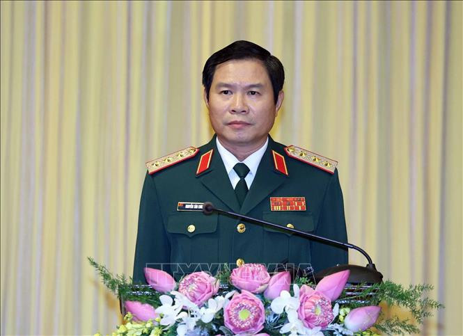 El jefe del Estado Mayor General del Ejército Popular de Vietnam y viceministro de Defensa, coronel general Nguyen Tan Cuong, en el evento. (Fuente:VNA)