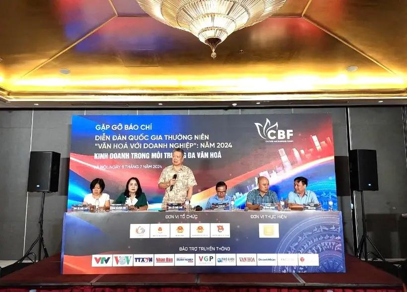 En la conferencia de prensa. (Fuente:VNA)