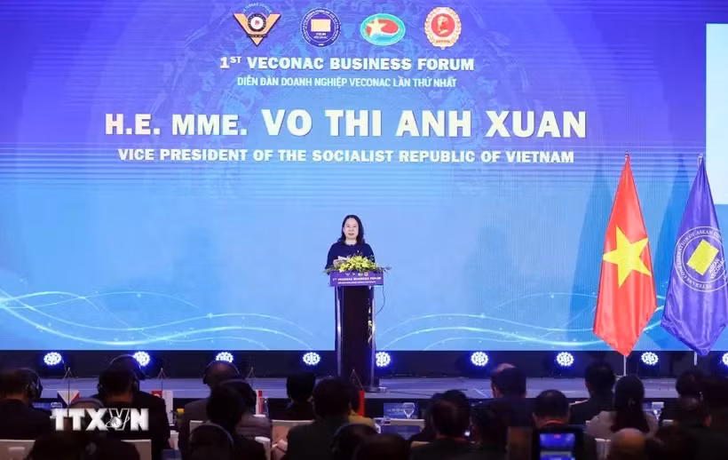 La vicepresidenta vietnamita, Vo Thi Anh Xuan, participó en la inauguración del primer Foro Empresarial de la Confederación de Veteranos de la ASEAN (Fuente: VNA)