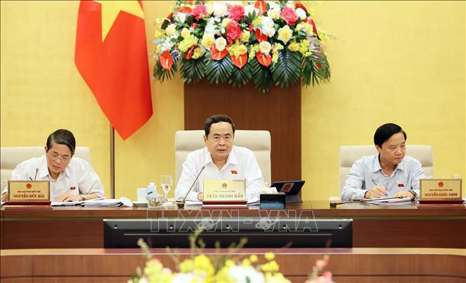 El presidente de la Asamblea Nacional de Vietnam, Tran Thanh Man, habla en el evento. (Fuente:VNA)