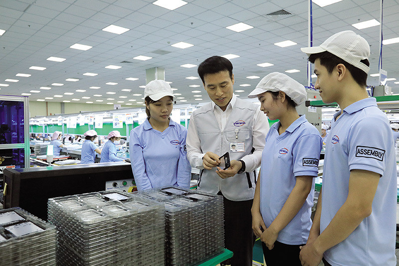 La aparición de una serie de grandes fabricantes es una de las razones del crecimiento de Bac Giang. En la foto: Fábrica de Samkwang en la ciudad de Viet Yen, Bac Giang. (Fuente: baodautu.vn)