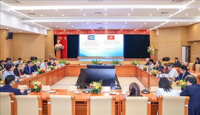 Panorama de la 42ª reunión del Comité Intergubernamental Vietnam-Cuba. (Foto: VNA)