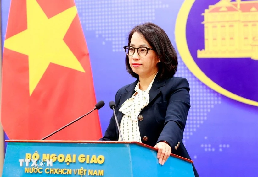 La portavoz del Ministerio de Relaciones Exteriores de Vietnam, Pham Thu Hang (Foto: VNA)