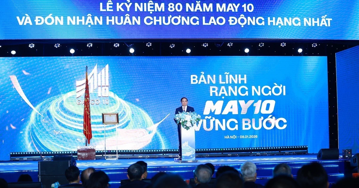 El primer ministro Pham Minh Chinh habla en el evento. (Foto: VNA)