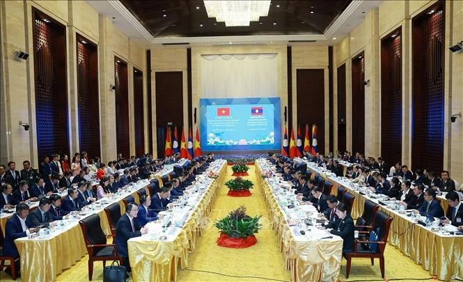 En la 48ª Reunión del Comité Intergubernamental Vietnam-Laos (Foto: VNA)