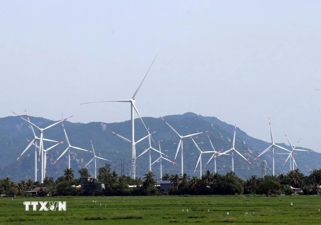 Un proyecto de energía eólica en la provincia de Khanh Hoa (Foto: VNA)