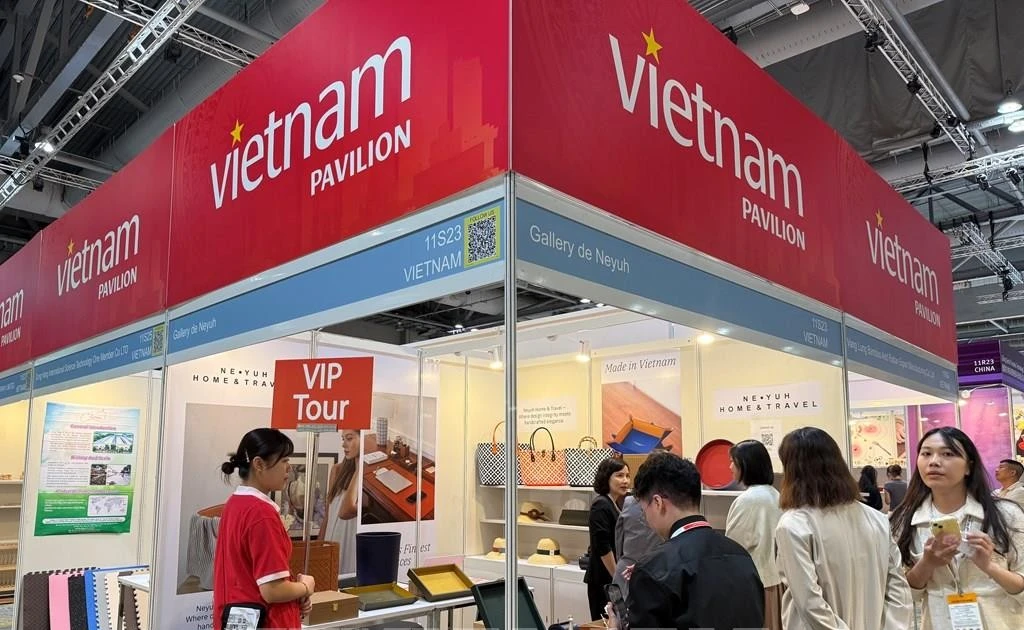 En el pabellón de Vietnam (Foto: VNA)