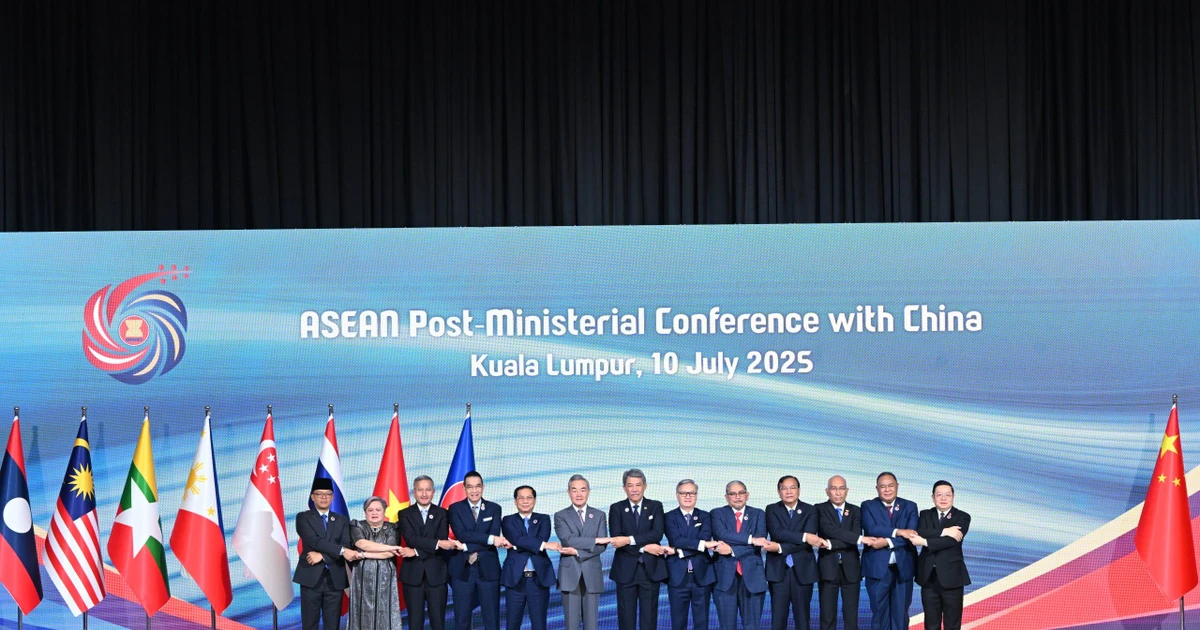 En la reunión de ministros de Relaciones Exteriores ASsean - China. (Foto: VNA)