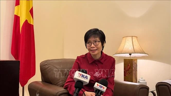 La embajadora Ton Thi Ngoc Huong, representante permanente de Vietnam ante la Asean. (Foto: VNA)