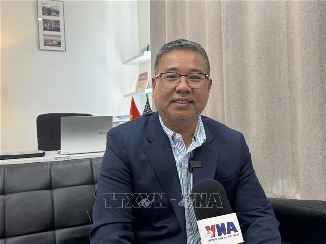 El presidente del Club de Negocios y Patriotas de la región del DMV en Estados Unidos, Nguyen Quang Thanh. (Fuente: VNA)