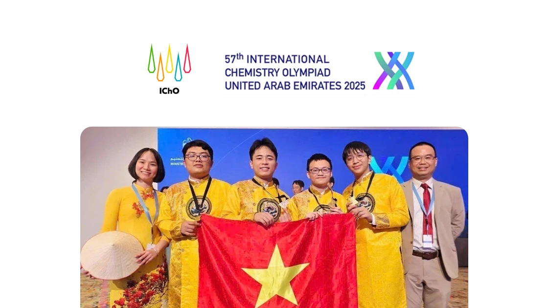 Vietnam gana cuatro medallas de oro en la Olimpiada Internacional de Química 2025