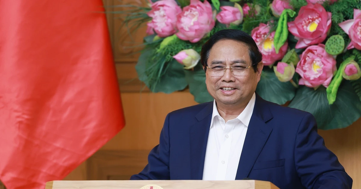 El primer ministro de Vietnam, Pham Minh Chinh, preside la reunión (Foto: VNA)